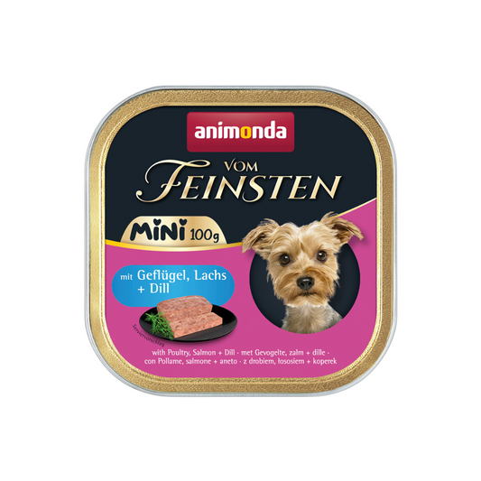 Animonda vom Feinsten Hund Mini Adult mit Geflügel, Lachs + Dill