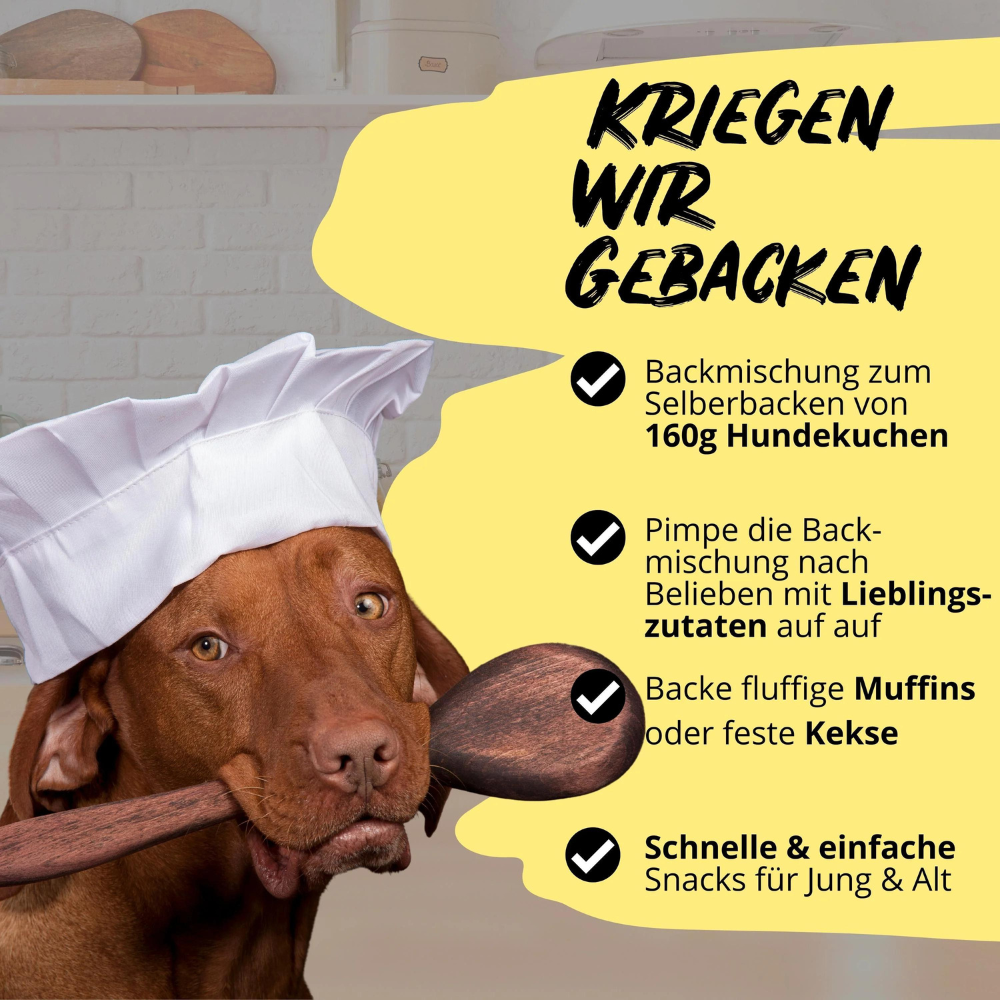 BugBell BugMischung Hundekekse zum  Selberbacken Hundeleckerli Banane + Chiasamen