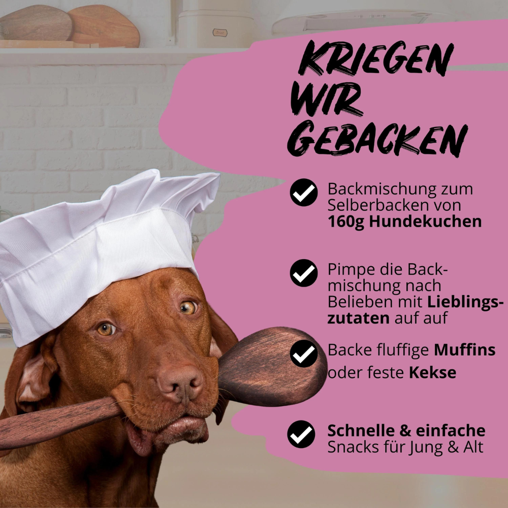 BugBell BugMischung Hundekekse zum Selberbacken Hundeleckerli Cranberry + Käse