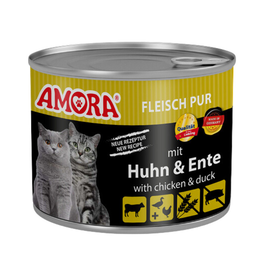 AMORA Cat Fleisch pur mit Huhn und Ente