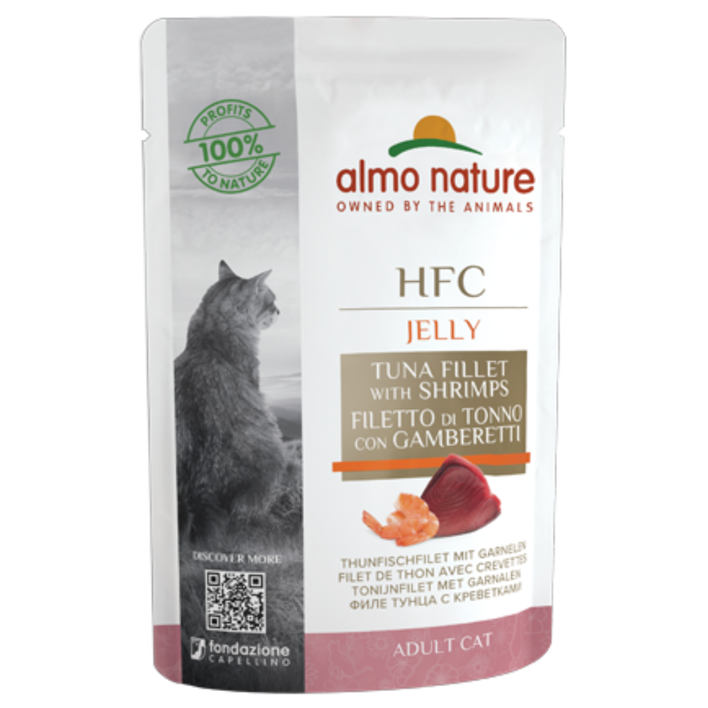 Almo Nature HFC Jelly Thunfischfilet mit Garnelen