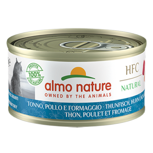 Almo Nature HFC Natural Thunfisch, Huhn mit Käse