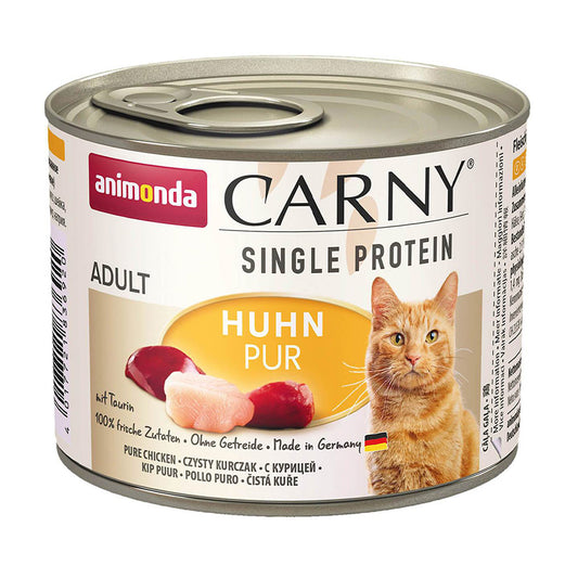 Animonda Carny Adult Single Protein Huhn 6x200 g - Verpackung Vorderseite - petrado.de