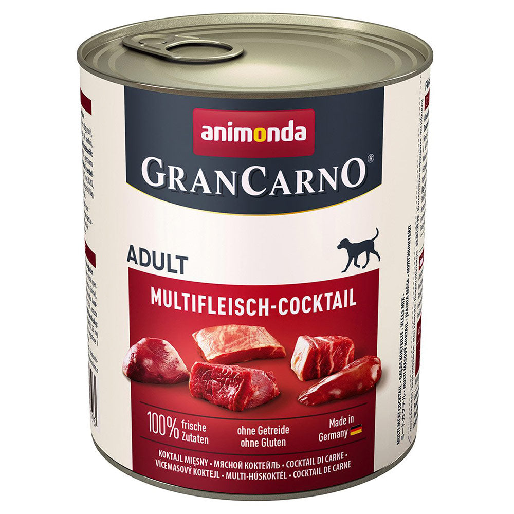 Animonda GranCarno Adult Multifleisch-Cocktail 6x800 g - Verpackung Vorderseite - petrado.de