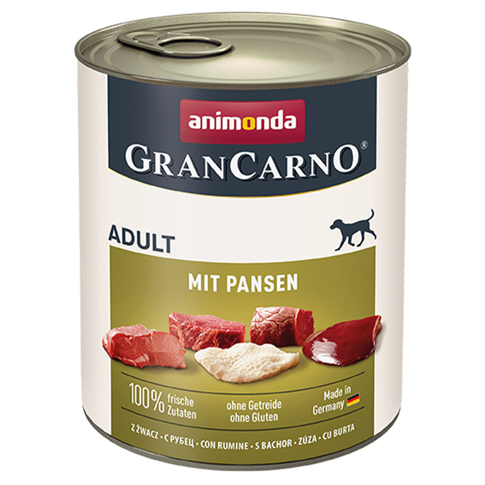 Animonda GranCarno Adult mit Pansen 6x800 g - Verpackung Vorderseite - petrado.de