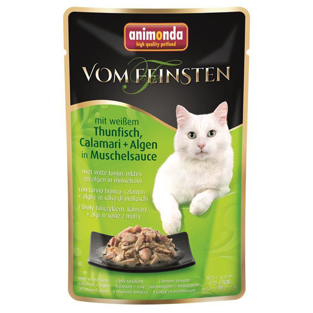 Animonda vom Feinsten mit weissem Thunfisch, Calamari & Algen in Muschelsauce 18x50 g - Verpackung Vorderseite - petrado.de