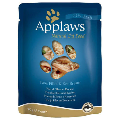 Applaws Cat Multipack mit Fisch 12x70 g - Thunfischfilet und Brachse - petrado.de