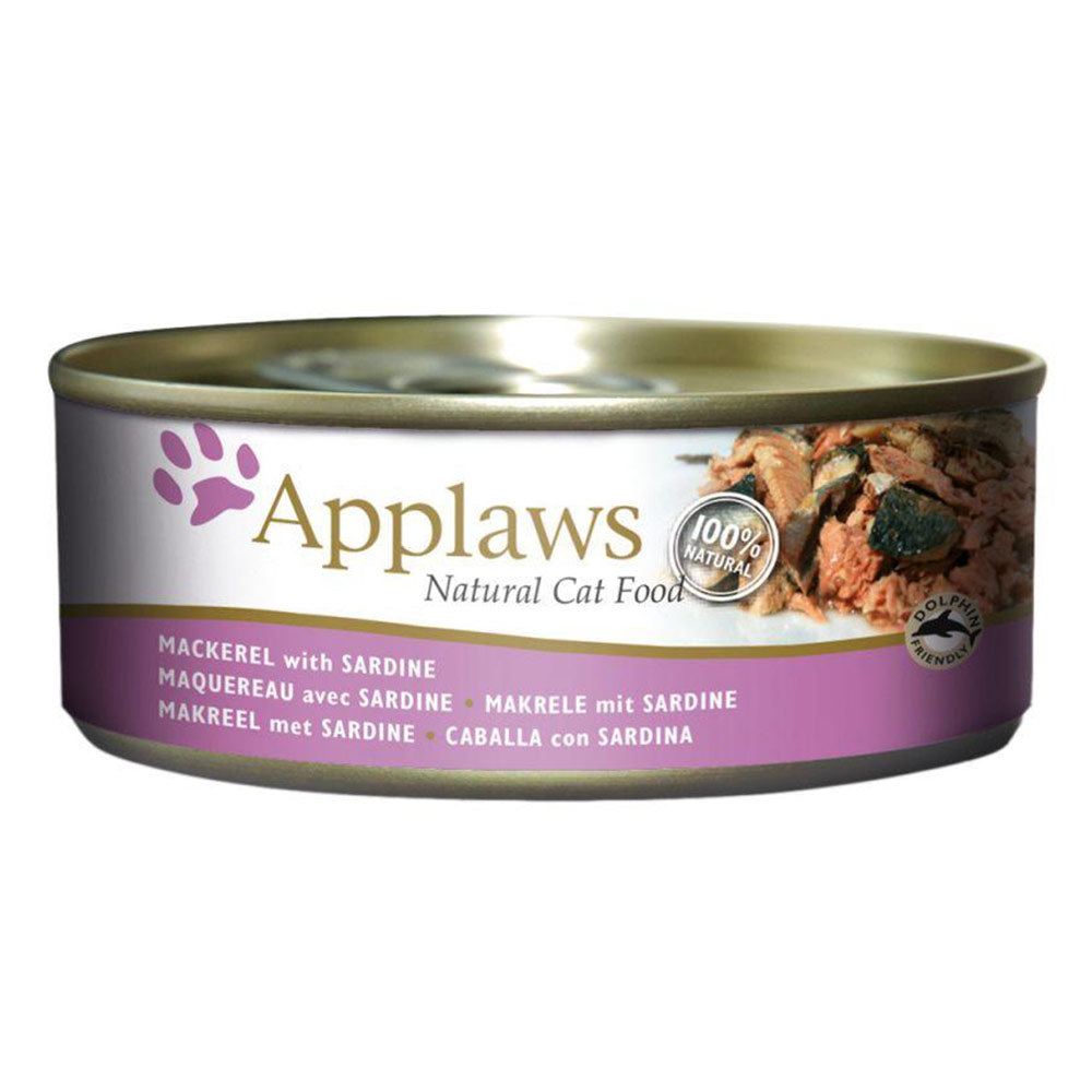 Applaws Cat Nassfutter Makrele & Sardine 24x156 g - Verpackung Vorderseite - petrado.de