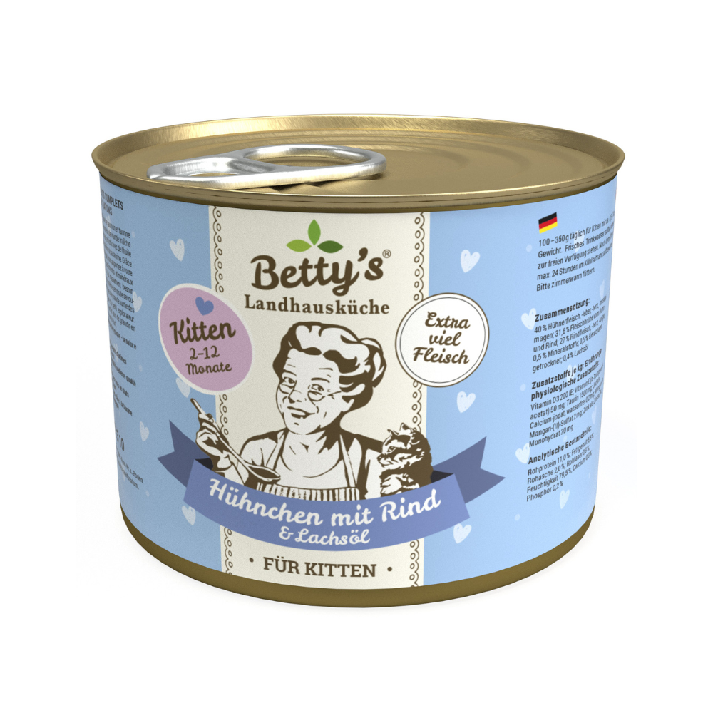 Betty`s Landhausküche Kitten Hühnchen mit Rind