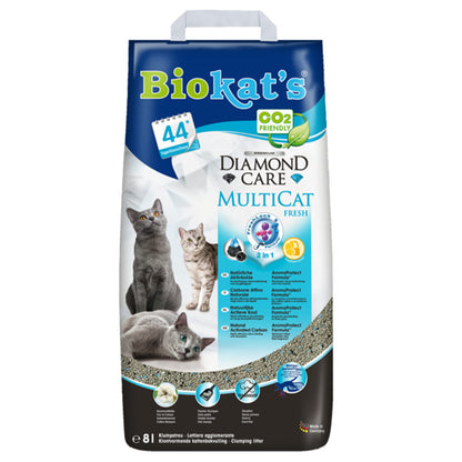 Biokat’s Diamond Care Multicat 8 Liter - Verpackung Vorderseite - petrado.de