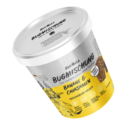 BugBell BugMischung Hundekekse zum  Selberbacken Hundeleckerli Banane + Chiasamen