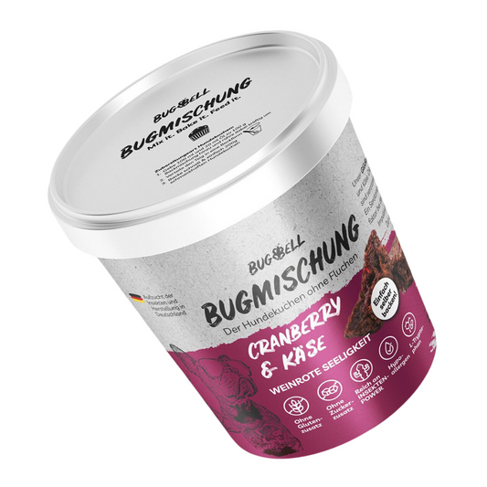 BugBell BugMischung Hundekekse zum Selberbacken Hundeleckerli Cranberry + Käse