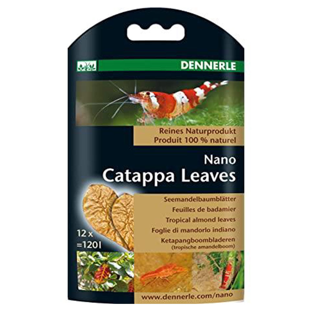 Dennerle Nano Catappa Leaves 12 Stück - Verpackung Vorderseite - petrado.de