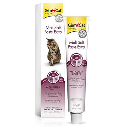 GimCat Malt-Soft Paste Extra 50 g - Verpackung Vorderseite - petrado.de