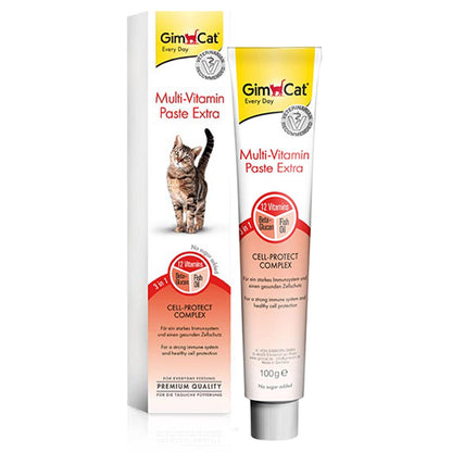 GimCat Multi-Vitamin Paste Extra 100 g - Verpackung Vorderseite - petrado.de