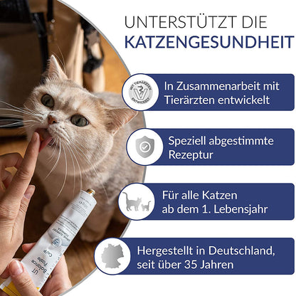 GimCat UT Balance Paste 50 g - Infografik Katzengesundheit: In Zusammenarbeit mit Tierärzten entwickelt - Speziell abgestimmte Rezeptur - Für alle Katzen ab dem 1. Lebensjahr - Hergestellt in Deutschland, seit über 35 Jahren - petrado.de