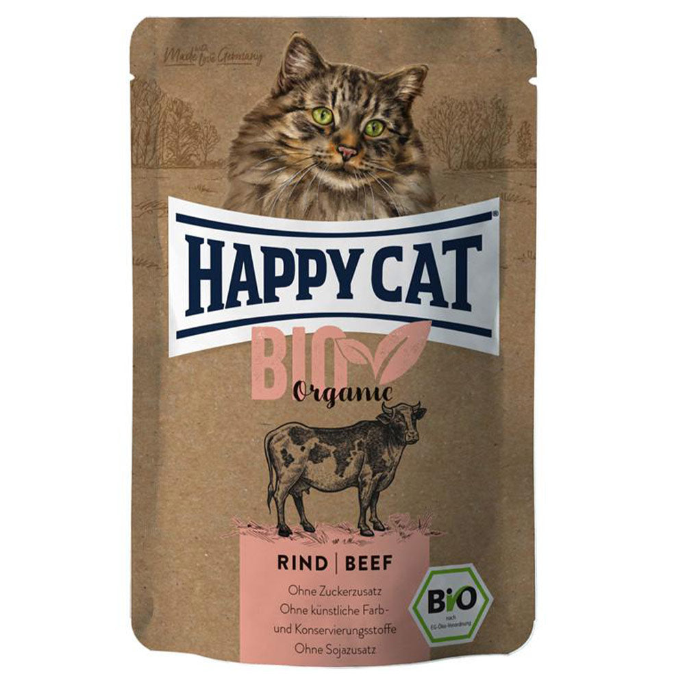 Happy Cat Bio Pouch Rind 12x85 g - petrado.de