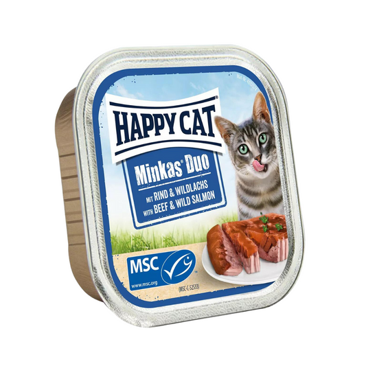 Happy Cat Minkas Duo Rind + Wildlachs