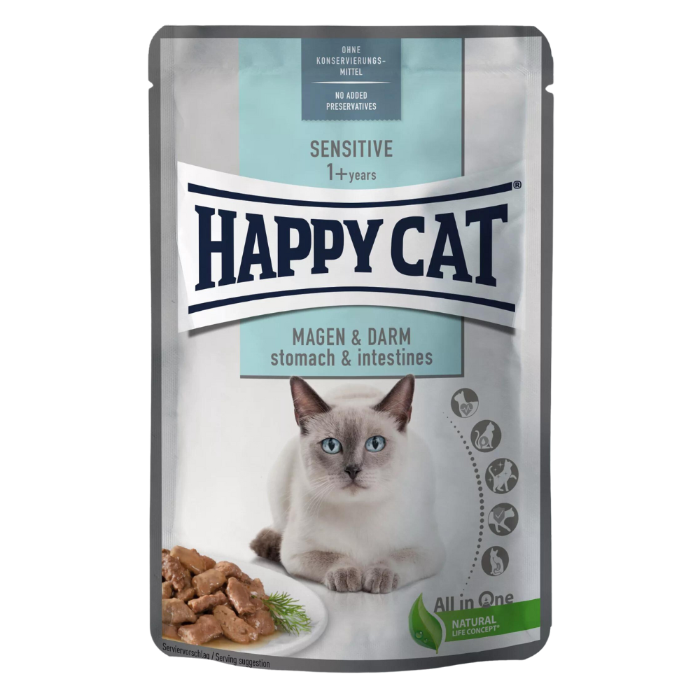 Happy Cat Pouches Meat in Sauce - Sensitive Magen + Darm