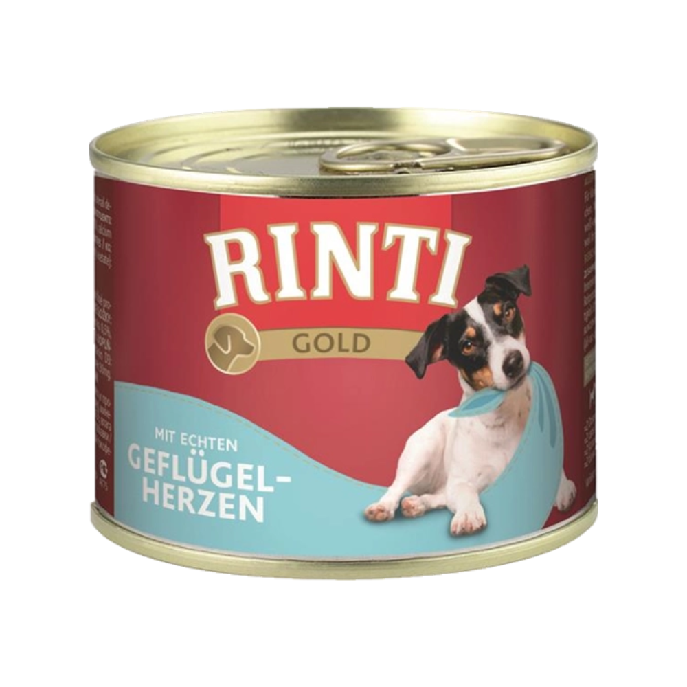 Rinti Dose Gold mit Geflügelherzen