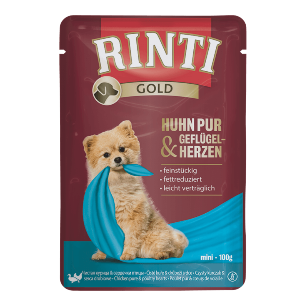 Rinti Gold Frischbeutel Huhn Pur + Geflügelherzen