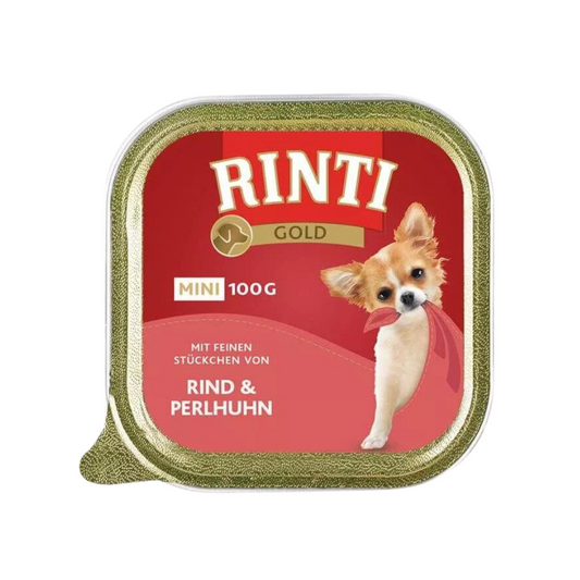 Rinti Schale Gold Mini Rind mit Perlhuhn