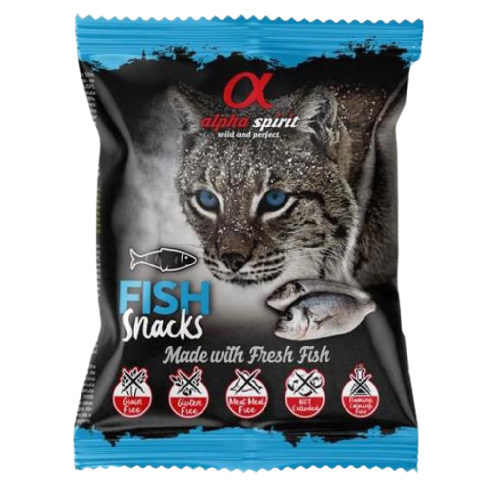 alpha spirit Cat Snack gewürfelt Fisch