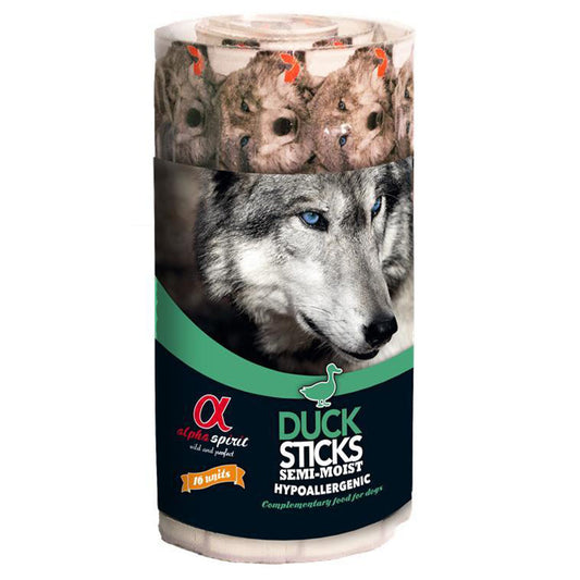 alpha spirit Dog Stick Ente 12x16er Pack - Verpackung Vorderseite - petrado.de