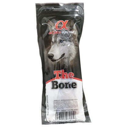 alpha spirit Dog The Bone Serano Maxi Schinkenknochen Vakuum verpackt 12 Stück - Verpackung Vorderseite - petrado.de