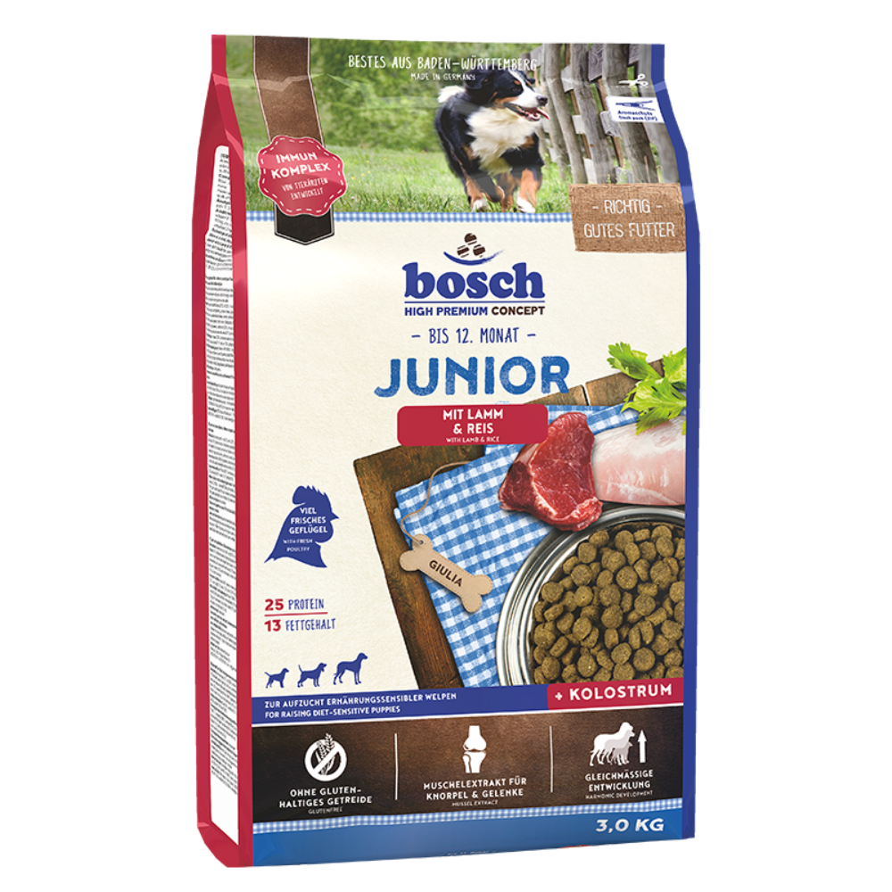 bosch Junior mit Lamm + Reis